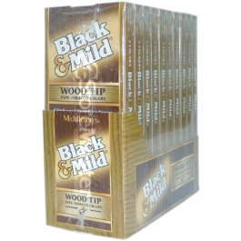BLACK & MILD CIG 5PK REGULAR WOOD TIP