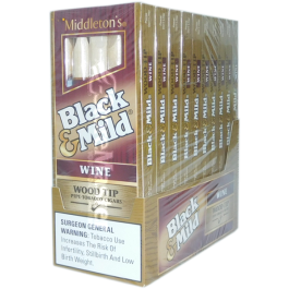 BLACK & MILD CIG 5PK WINE WOOD TIP